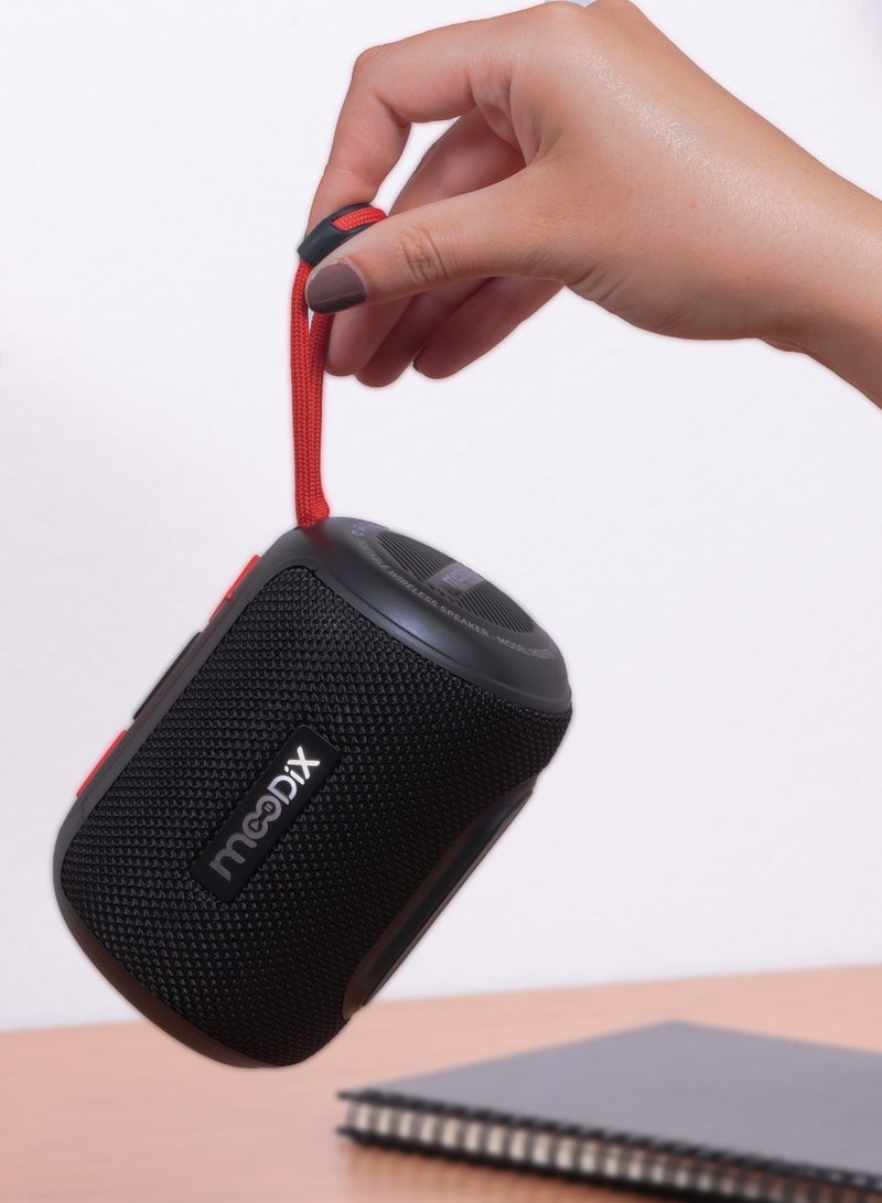 موديكس مكبر صوت بلوتوث لاسلكي مقاوم للماء Moodix IPX6 المحمول، اللون: أسود - Image 5