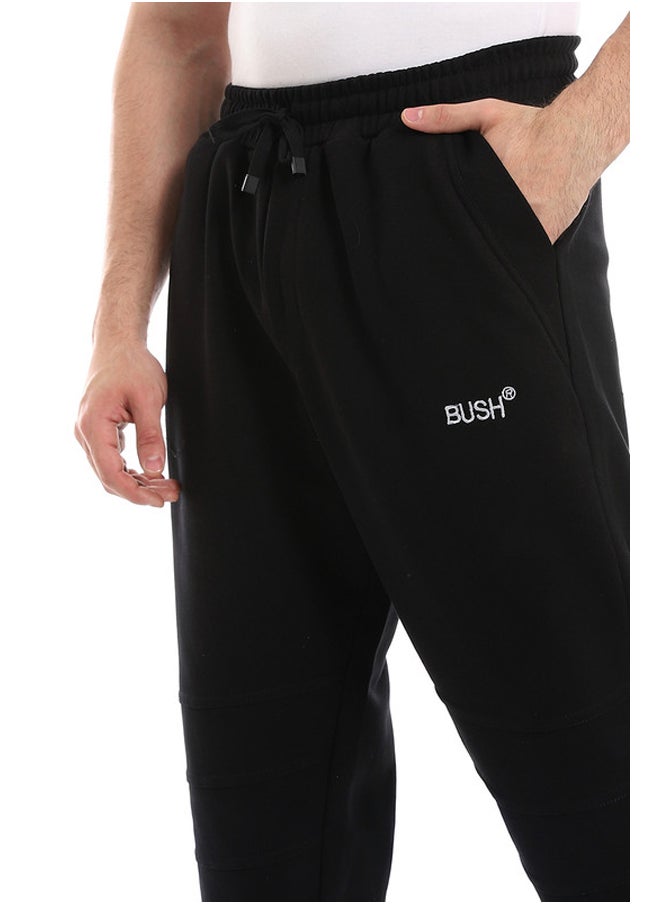 WHITE RABBIT - Cotton Elastic Waist Pants - Black - Image 1