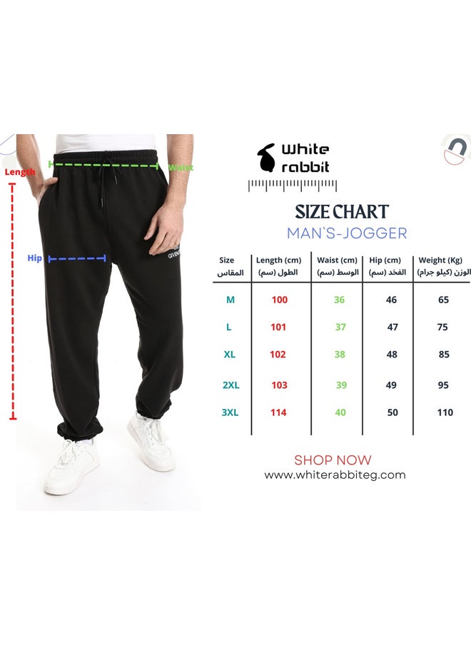 WHITE RABBIT - Cotton Elastic Waist Pants - Black - Image 1