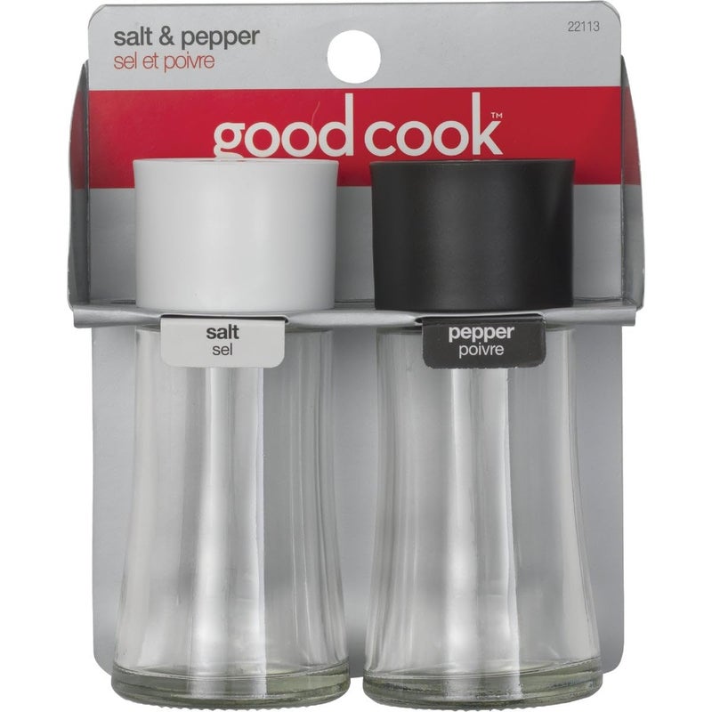 Good Cook Glass Salt and Pepper Shaker Set 2 oz Clear
