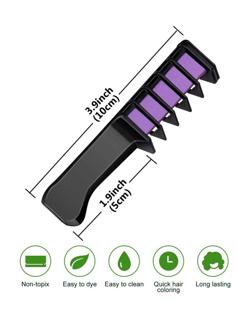 SYOSI Hair Chalk Comb for Girls Kids, 6 Pcs Temporary Bright Hair Color for Kids Girls Gifts Age 4 5 6 7 8 9 10+, Washable Hair Dye for Easter New Year Children's Day Birthday Gift Cosplay - Image 5
