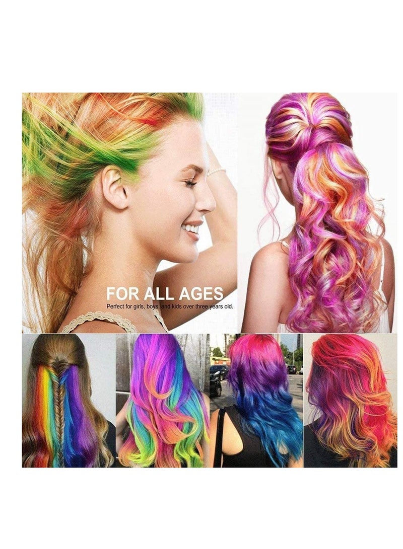 SYOSI Hair Chalk Comb for Girls Kids, 6 Pcs Temporary Bright Hair Color for Kids Girls Gifts Age 4 5 6 7 8 9 10+, Washable Hair Dye for Easter New Year Children's Day Birthday Gift Cosplay - Image 4