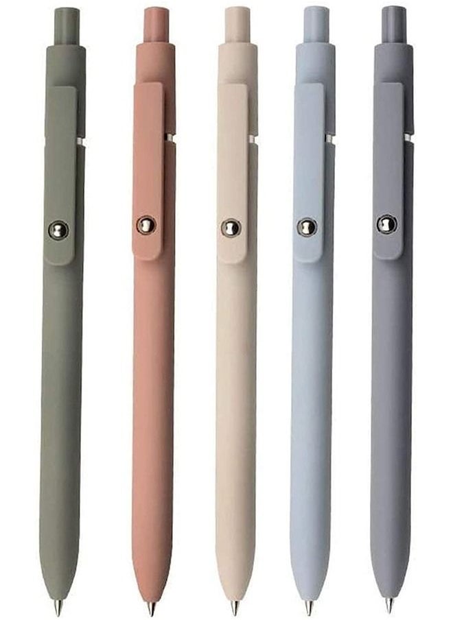 Captaintech 5pcs Quick Dry Ink Pens Retractable Ink Pens 0.5mm - Image 1