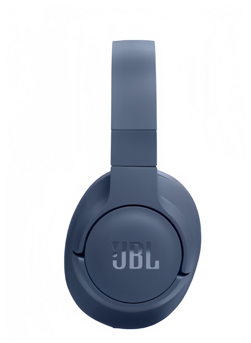 جي بي إل التوليف اللاسلكي 720Bt فوق سماعات الأذن صوت الجهير الصافي 76H البطارية اتصال حر بالأيدي بالإضافة إلى البرنامج الصوتي اتصال متعدد النقاط اتصال خفيف الوزن قابل للطي كابل صوت أزرق - Image 2