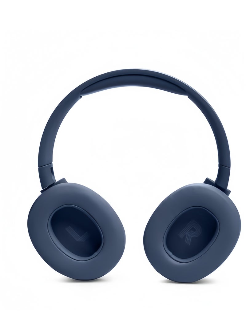 جي بي إل التوليف اللاسلكي 720Bt فوق سماعات الأذن صوت الجهير الصافي 76H البطارية اتصال حر بالأيدي بالإضافة إلى البرنامج الصوتي اتصال متعدد النقاط اتصال خفيف الوزن قابل للطي كابل صوت أزرق - Image 3