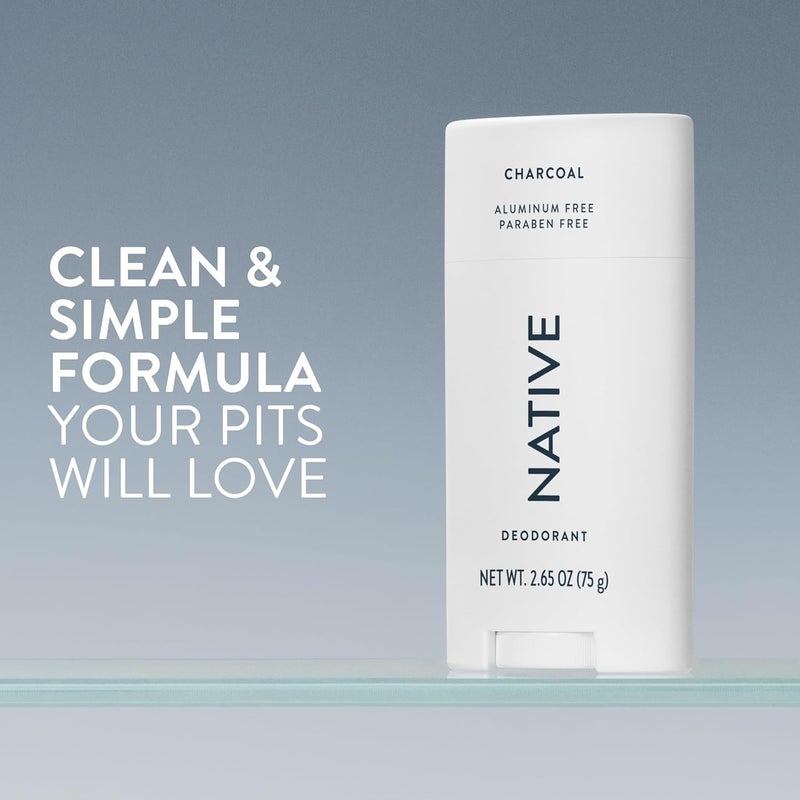 native Deodorant - Natural Deodorant for Women and Men - Vegan, Gluten Free, Cruelty Free - Aluminum Free, Free of Parabens and Sulfates - Charcoal - Image 2