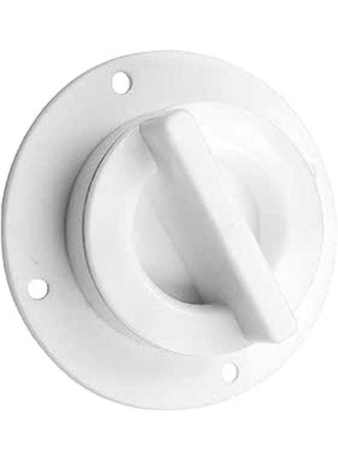Small White Plastic Boat Scupper Drain Valve Fitting Through Hull Overflow Outlet for Marine Water Drainage - Image 1