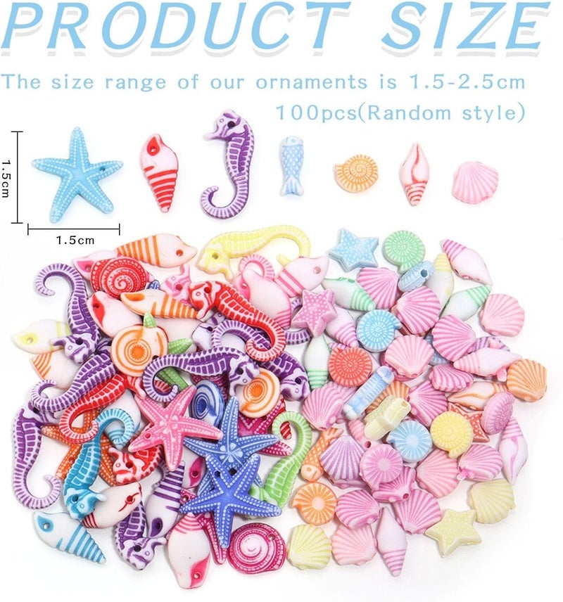EPCDBBRT 100 Pieces Mini Sea Life Accessories, Beach Accessories, Mini Seashells, Starfish Decoration, Small Seashells, Shells For Crafts - Image 2