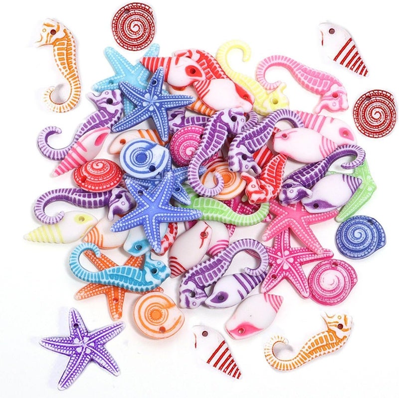 EPCDBBRT 100 Pieces Mini Sea Life Accessories, Beach Accessories, Mini Seashells, Starfish Decoration, Small Seashells, Shells For Crafts - Image 1