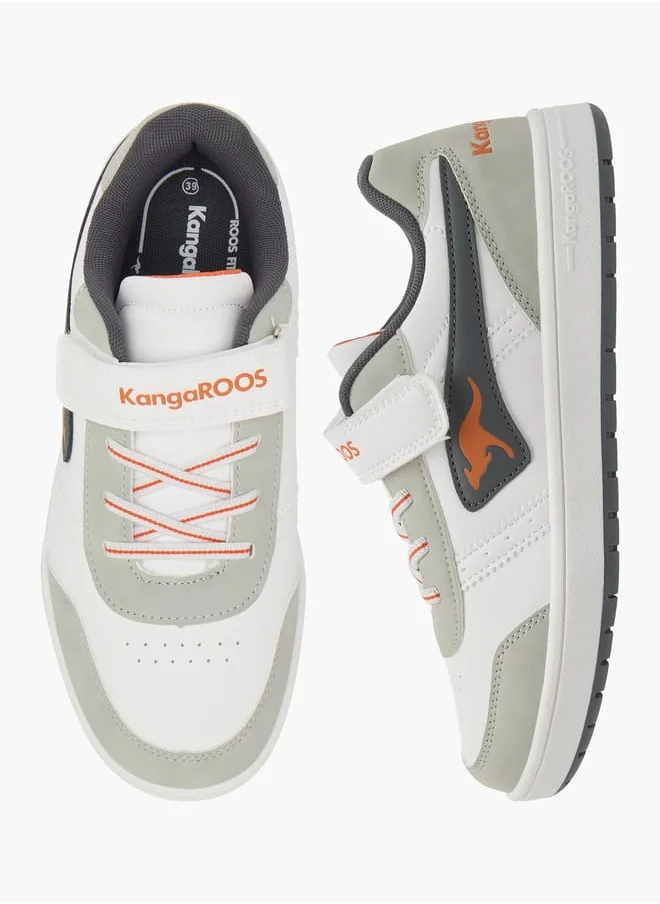 kangaROOS Women's Logo Detail Sports Shoes with Hook and Loop Closure