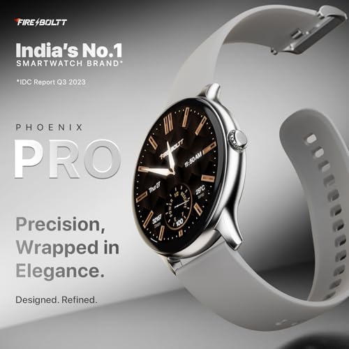 Fire-Boltt FireBoltt Phoenix Pro 353mm 139 inch Bluetooth Calling Smart Watch AI Voice Assistant Metal Body with 120 Sports Modes SpO2 Heart Rate Monitoring Silver Grey - Image 3