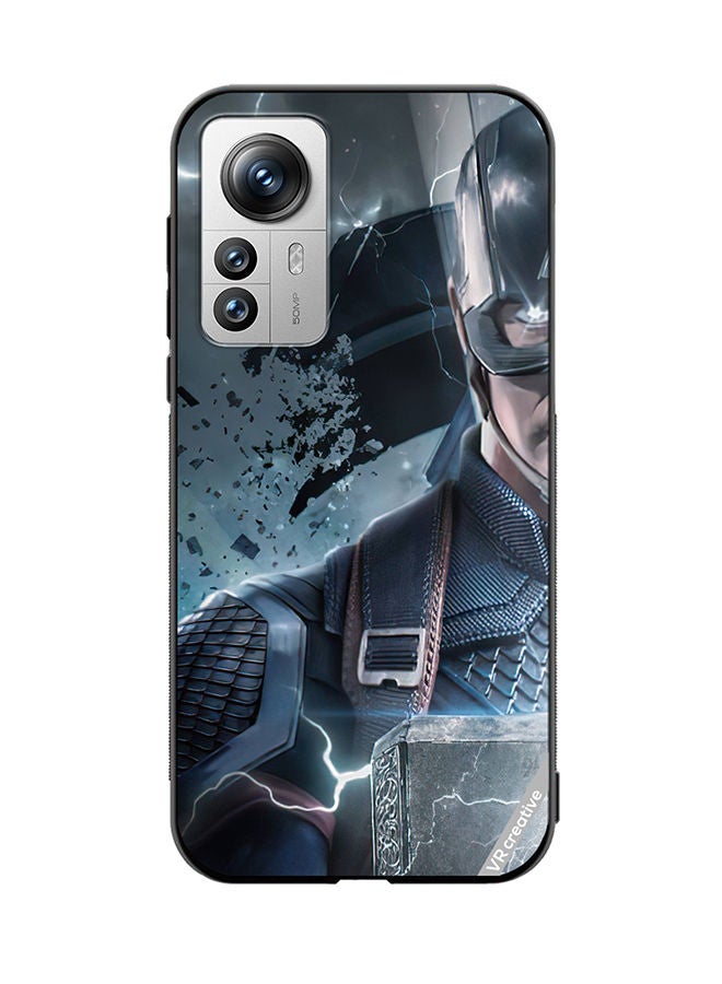 VR CREATIVE Protective Case Cover For Xiaomi 12 Pro Captain America Design Multicolour - Image 1