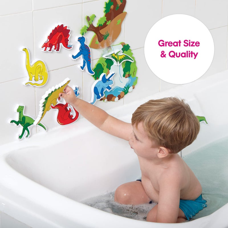 Edushape Magic Creations Foam Sticker Imaginative Bath Tub Activity Play Set, Dinosaurs - Image 5