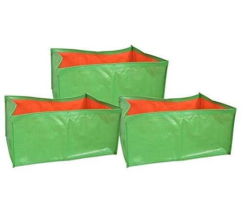 COIR GARDEN Terrace Gardening HDPE Grow Bags for Vegetable Plants (24"x12"x12" Inches) - [60cms(L) X30cms(W) X30cms(H)] - Pack of 3 - Image 1