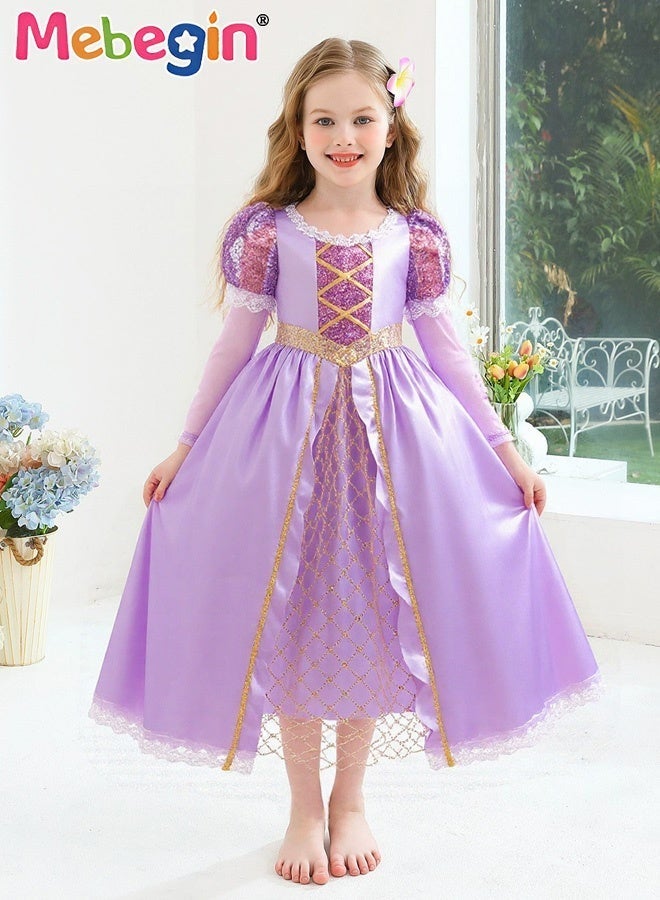 MEBEGIN Girls Stylish Tutu Dress Set with Wand, Handbag, Gloves and Jewelry, Fancy Elegant Princess Dress with Sequins, Puff Sleeve Tulle Dress for Girls, Suitable for Party, Birthday, Funfair, Stage Performance, Cosplay and Any Other Special Occasions - Image 5