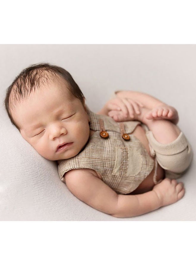 NIBEMINENT Newborn Photo Clothing Gentleman Vest And Shorts Set - Image 3