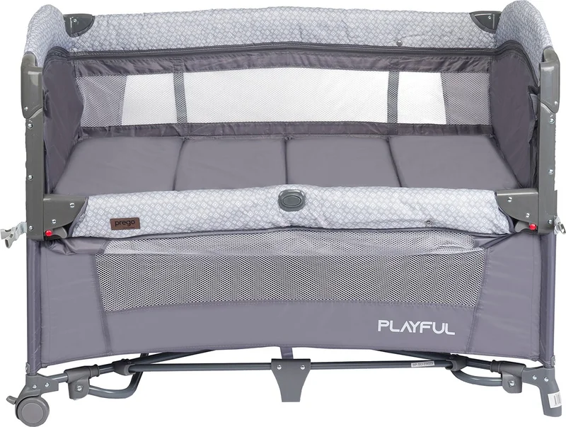 Prego playful Mother's Side Baby Playpen - Gray