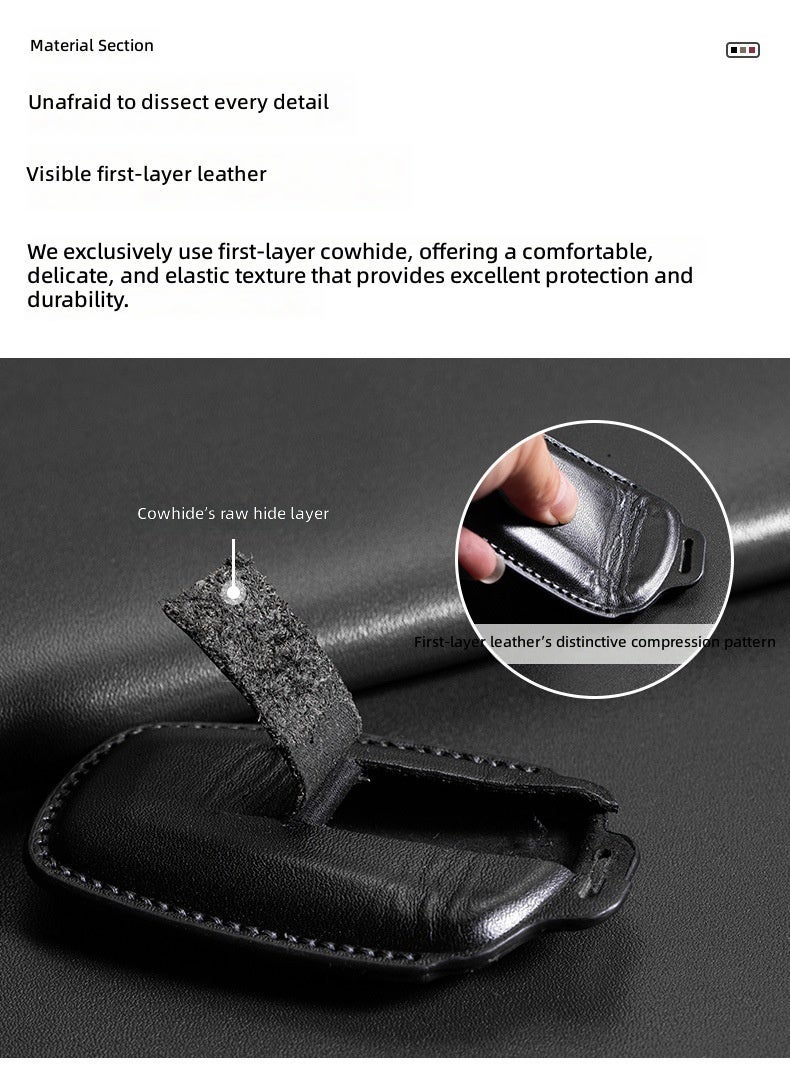 Genuine Leather Key Case for Mercedes-Benz E300L, C260L, A200L, GLC/GLB220, GLE350, Vito, and CLA - Image 3