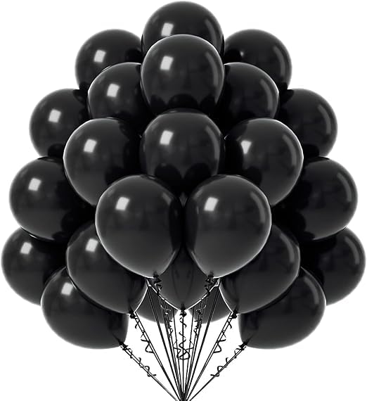 BRIJBAZAAR 25 pcs Gold Black White Metallic Chrome Balloons for Birthday Decoration items celebration Anniversary Girls Boys Men Women - Image 3