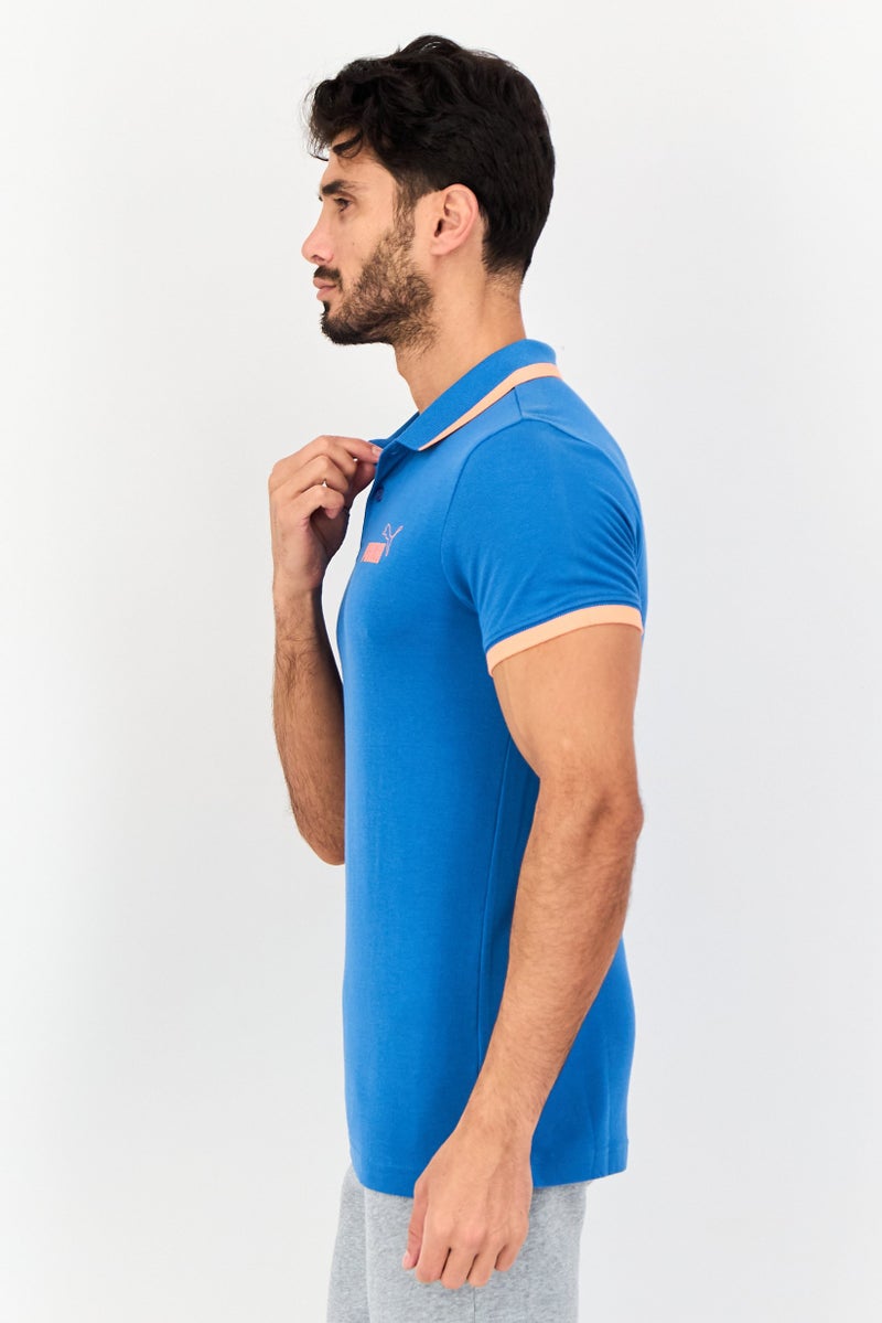 PUMA Men Slim Fit Short Sleeves Outdoor Polo Shirt, Vallarta Blue - Image 4