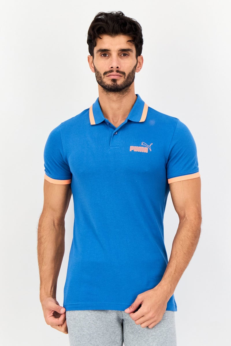 PUMA Men Slim Fit Short Sleeves Outdoor Polo Shirt, Vallarta Blue - Image 1