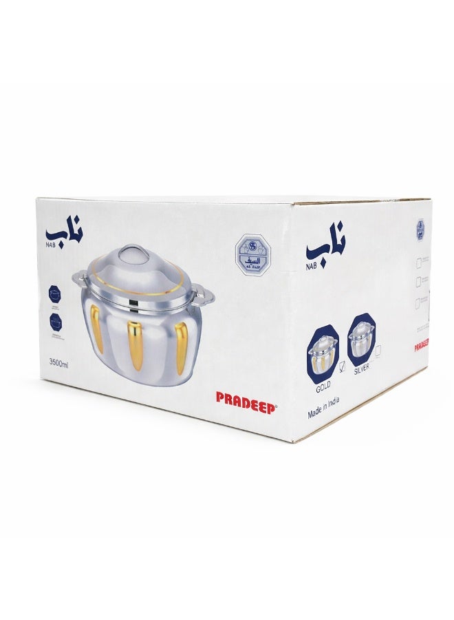 السيف  حافظة طعام السيف NAB ستانلس ستيل بغطاء قفل فضي وذهبي ✨🍽️ - Image 4