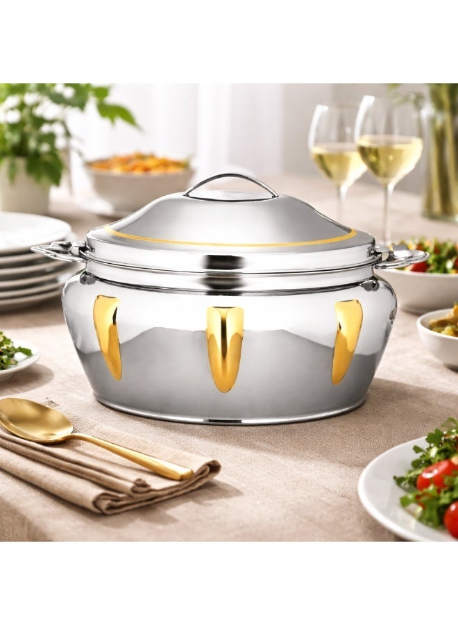 السيف  حافظة طعام السيف NAB ستانلس ستيل بغطاء قفل فضي وذهبي ✨🍽️ - Image 2