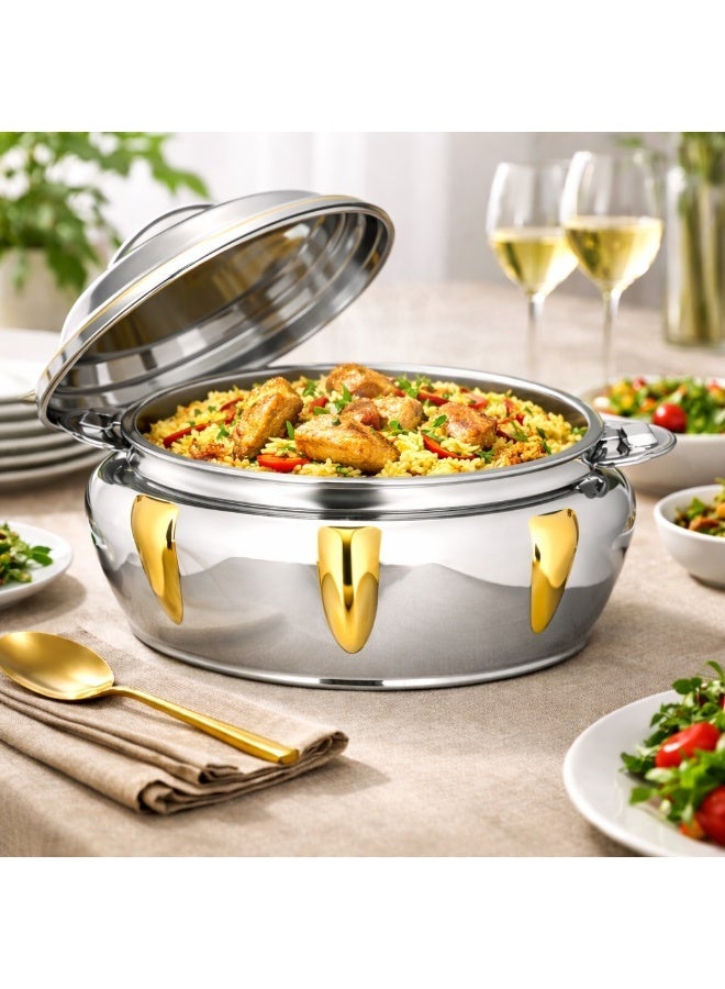 السيف  حافظة طعام السيف NAB ستانلس ستيل بغطاء قفل فضي وذهبي ✨🍽️ - Image 1