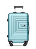 MNUK Pilgrimage Carry-on Luggage | Hardside Soft Handle Trolley with TSA Lock | 360° 4 Wheeler| Cabin-20 Inch, Turquoise