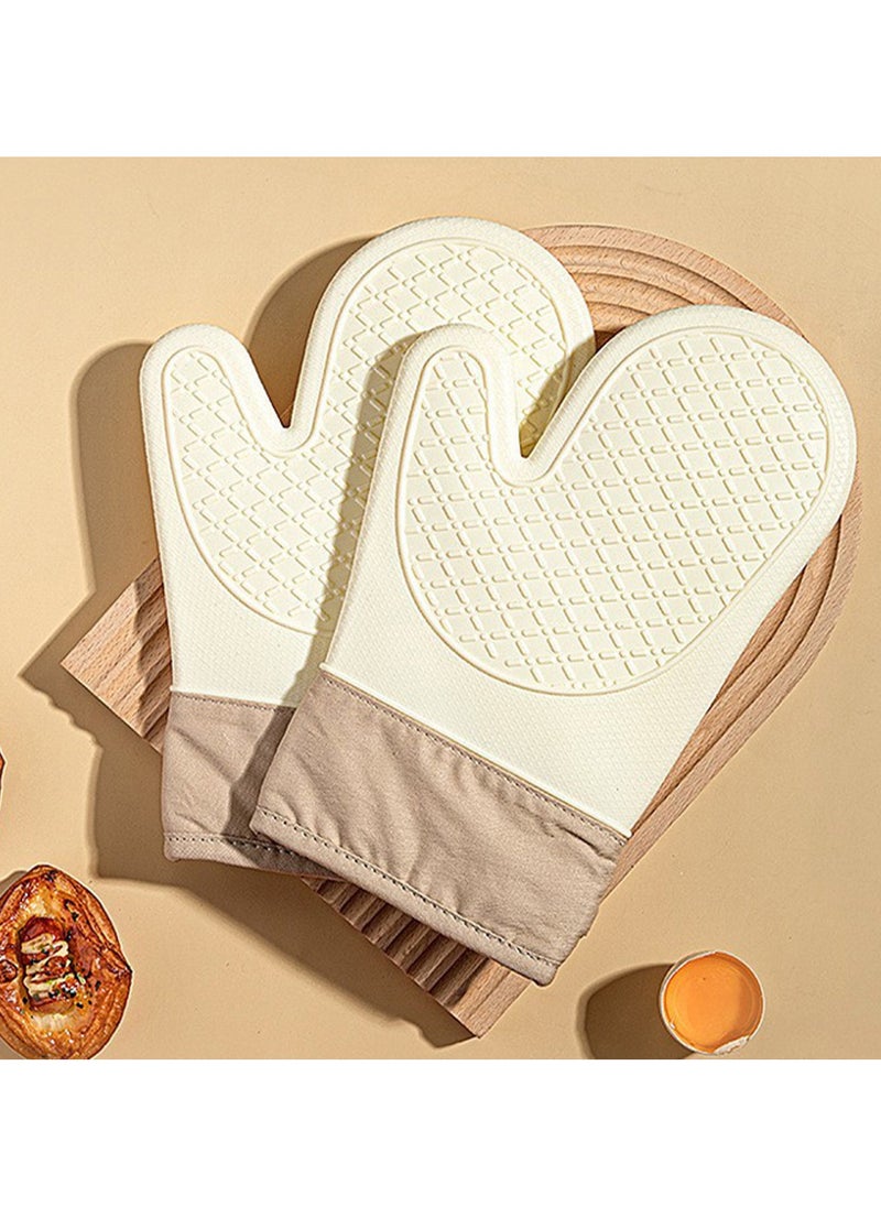 Arabest High-Temperature Resistant Silicone Oven Mitts, Two-Finger Oven Mitts, Oven Mitts with Heat Resistance up to 300°, Easy-to-Clean and Non-slip Oven Mitts  - Image 1