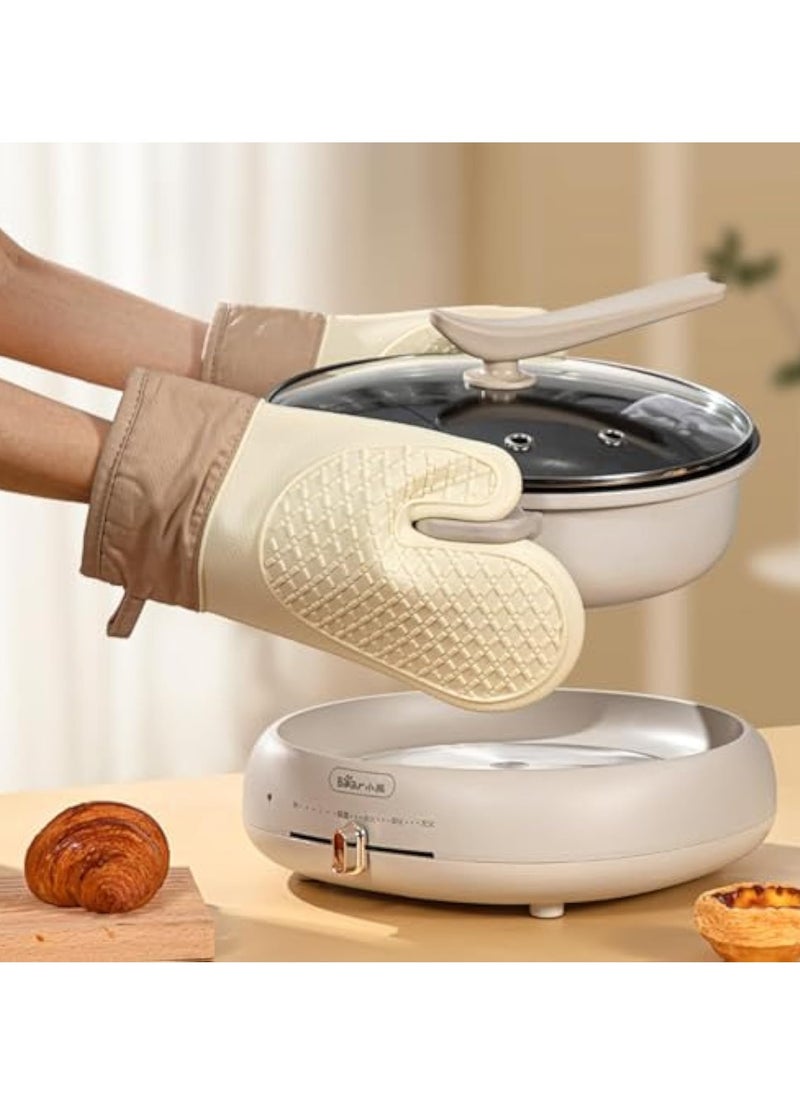 Arabest High-Temperature Resistant Silicone Oven Mitts, Two-Finger Oven Mitts, Oven Mitts with Heat Resistance up to 300°, Easy-to-Clean and Non-slip Oven Mitts  - Image 2