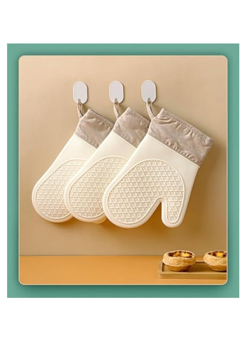 Arabest High-Temperature Resistant Silicone Oven Mitts, Two-Finger Oven Mitts, Oven Mitts with Heat Resistance up to 300°, Easy-to-Clean and Non-slip Oven Mitts  - Image 3