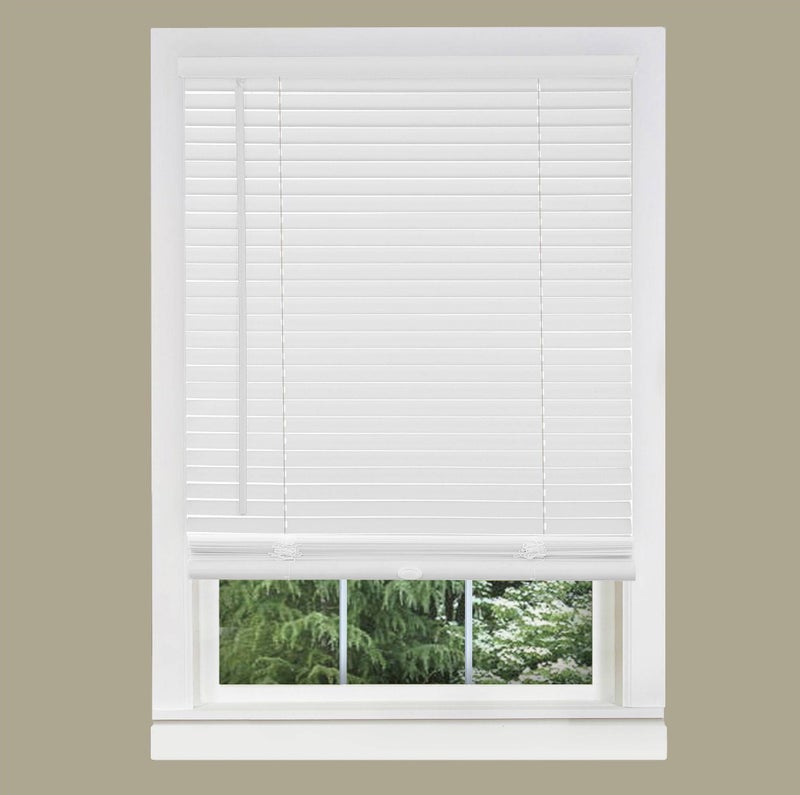 Mirrotek Cordless 1 Inch Window Blinds Mirrotek Cordless Blinds Light Filtering Mini Blinds 36 x 64 White