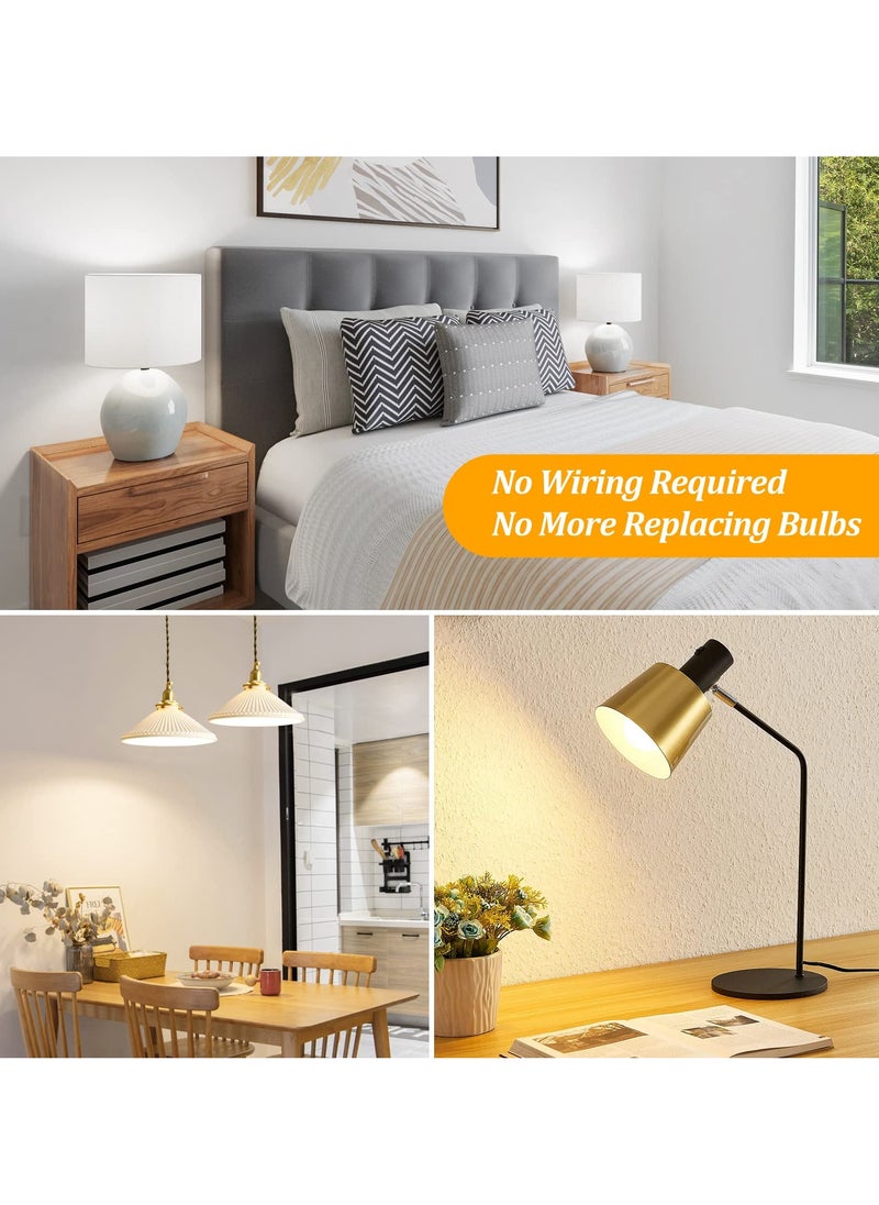 SYOSI 2 عبوات من مصابيح تعمل بالبطارية لل Lamps 3 ألوان لمبات LED ذات قاعدة لولبية مع 1 جهاز تحكم عن بعد تعمل ببطارية AA قابلة للتعتيم مع مؤقت لمبة E26 للثريات غير الكهربائية  - Image 4