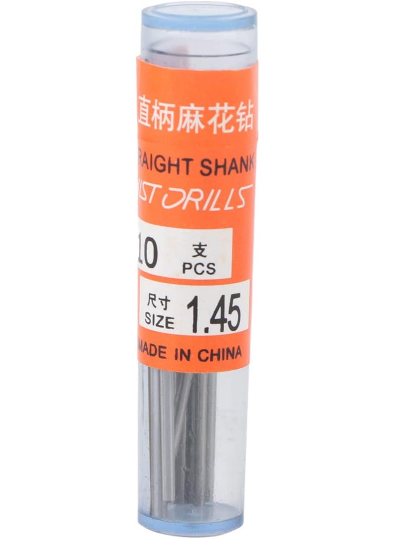 GGOOT Twist Drill Bit Set  Twist Drill Bit Set 10pcs, High Speed Steel Straight Shank Hardware Tool 1.45mmIndustrial Supplies - Image 1