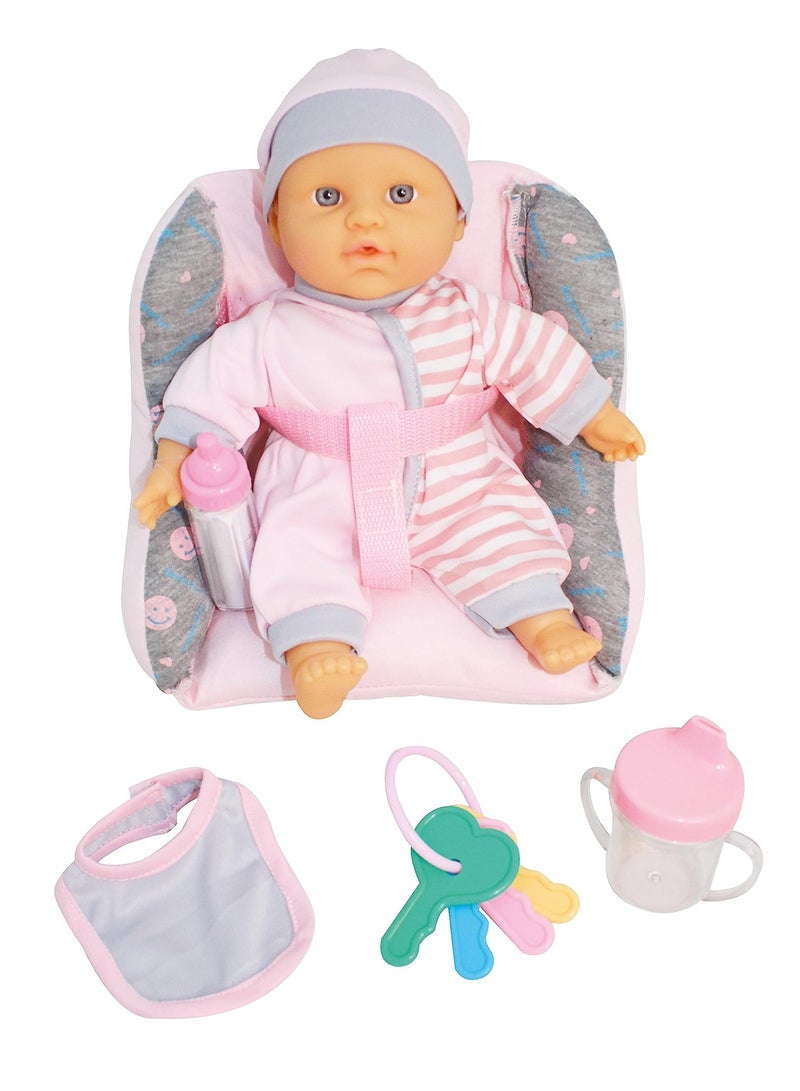 بامبولينا دمية طفل 26 سم مع مقعد سيارة وملحقات - مناسبة للأطفال من عمر سنتين فما فوق - Image 1