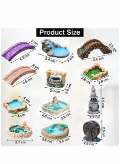 Fairy Garden Accessories, Miniature Garden Bridge, Figurines, Mini Lighthouse, Water Well, Miniature Pond Lawn Garden, Ornament Figurines, for DIY Craft Garden Decoration 12 Pieces - pzsku/ZD3F00205FDFD3F065480Z/45/_/1698409055/6c92c8e5-7994-429b-8da3-96de067a7ea6