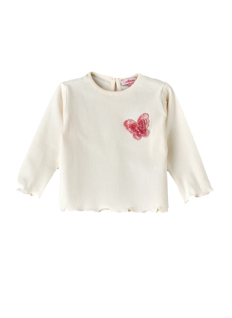 جيلين Girls' Embroidered Long Sleeve Top