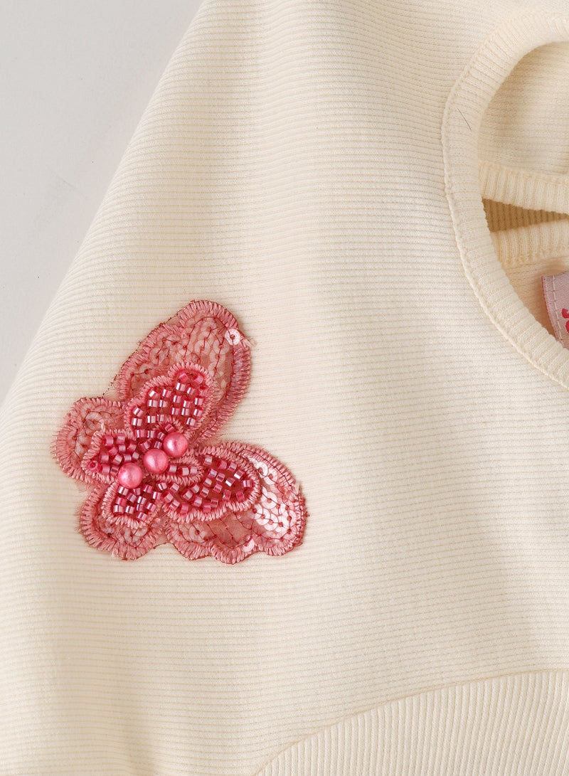 جيلين بلوزة بأكمام طويلة مطرزة للبنات - Image 4