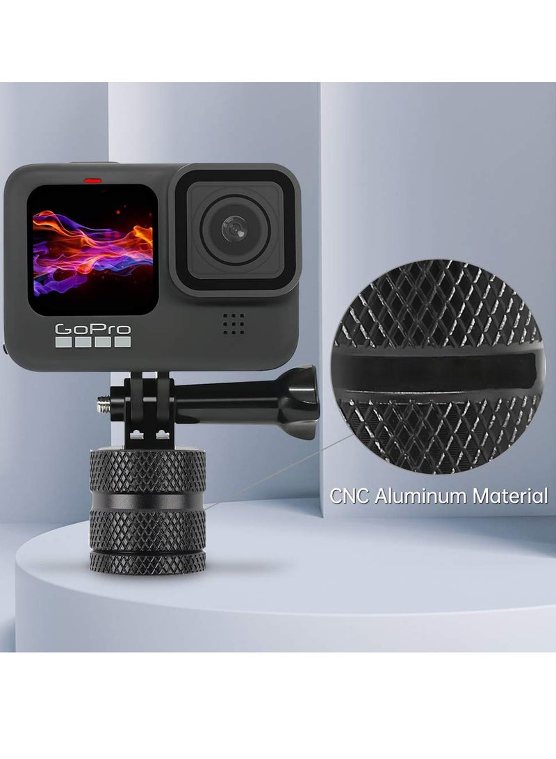 360° Swivel Tripod Mount Adapter Kit for GoPro Hero 9/8/7/6/5, Little Art 4K, and Other Standard 1/4 Inch Interface Accessories - Versatile Phone Mount Included - Image 2