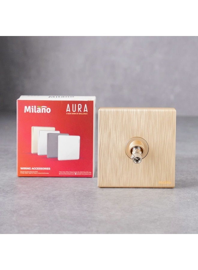 Milano Satellite Outlet Socket For Modern Home Electrical Switches Sockets Outlets For Home Appliances Computers Aura Gld - Image 3