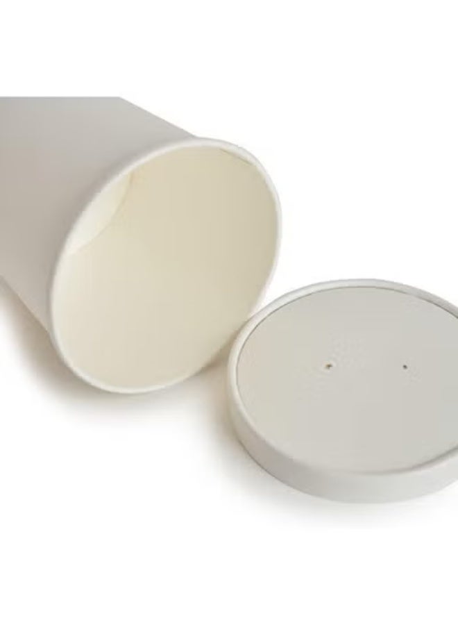 ايكواي Ecoway Paper Disposable Cups 32 Oz - Pack Of 50 Ice Cream Cup Without Lid Eco-Friendly Desert Bowls Hot Or Cold Food Cups, Tea Cup, Coffee Cup Biodegradable Party Supplies, Yogurt Take Outs, White - Image 1