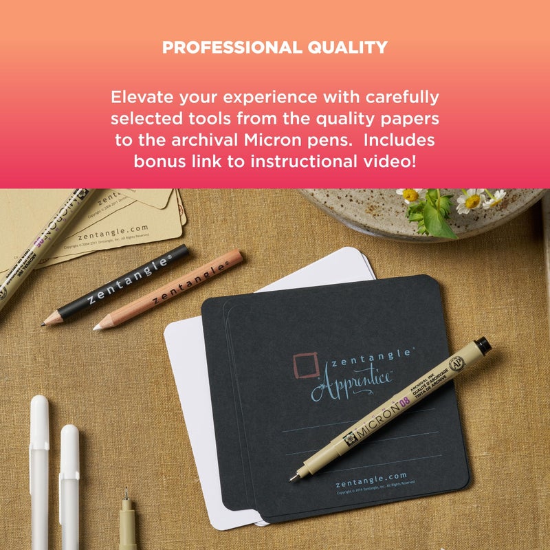 SAKURA Zentangle Tiles, 3.5", White - Image 4