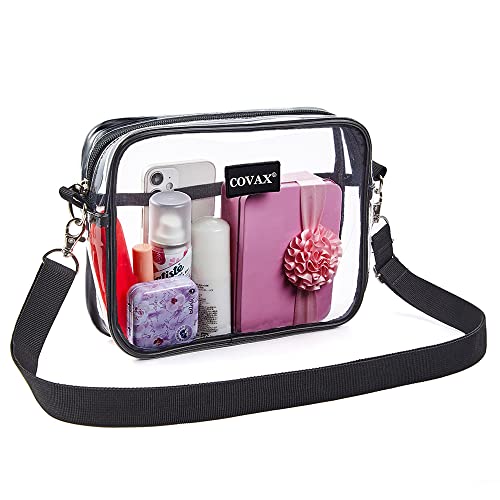 COVAX Clear Crossbody Bag, Stadium Approved Clear Shoulder Messenger Bag for Work, Concerts, Sports Events - Image 5