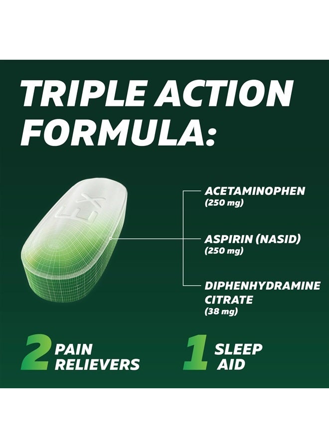 EXCEDRIN حبوب مساعدة النوم مع تخفيف الصداع لصداع الليل والأرق - 100 حبة - Image 5