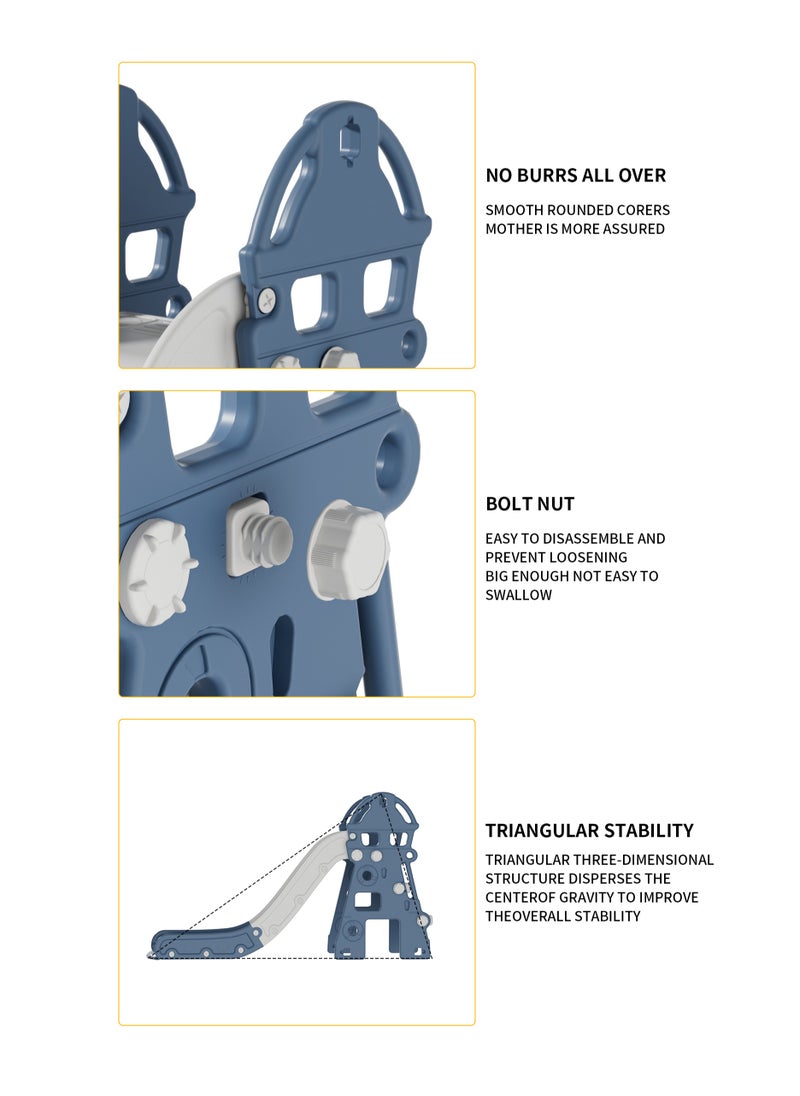 FULL JOY - Foldable Castle Slide, Blue - Image 1