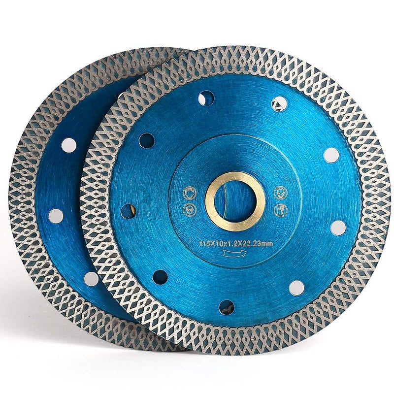 VOSIDUE 2Pcs/Lot 4.5" Tile Saw Blade Diamond Blade for Cutting Granite Marble Porcelain Tile … - Image 1