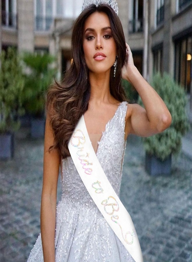 CAVETEE Bride to Be Sash，White Bride Sash for Bachelorette Party - Bridal Shower Gift Engagement Party Decorations - Image 4