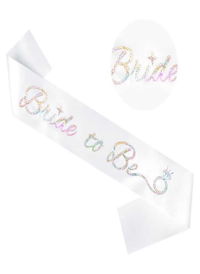 CAVETEE Bride to Be Sash，White Bride Sash for Bachelorette Party - Bridal Shower Gift Engagement Party Decorations - Image 1