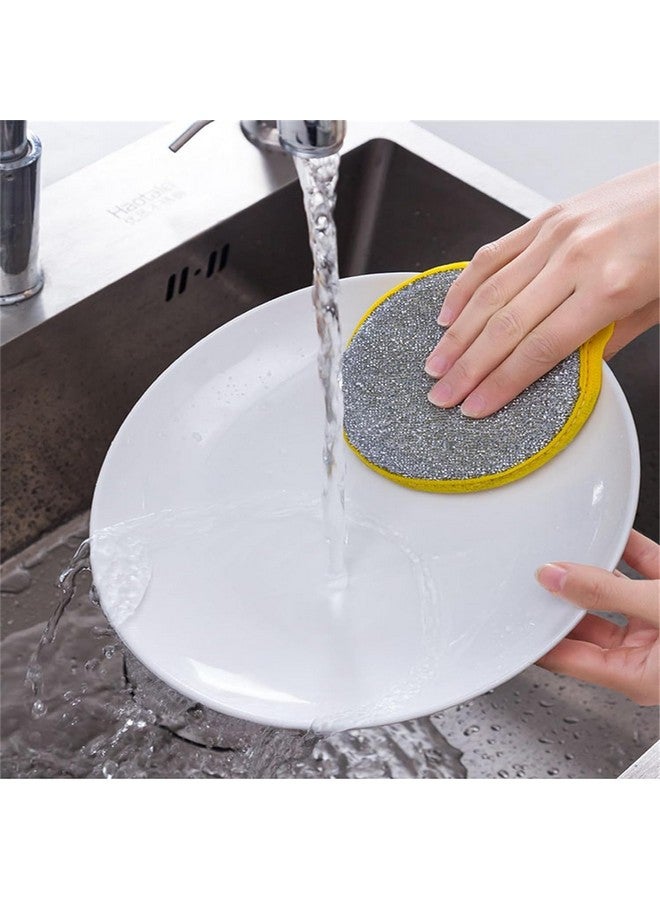 أتش أس آر إسفنجات تنظيف الأطباق HSR، إسفنجات تنظيف مزدوجة الجوانب غير قابلة للخدش، جانب خشن للفرك لأواني الطهي غير اللاصقة، جانب فرك ناعم من الألياف الدقيقة للأطباق (عبوة من 10 قطع) - Image 4